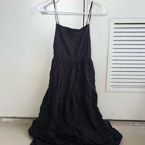 Black Mid Flowy Dress